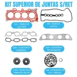 Kit Junta Superior Toyota Corolla 1.6 1.8 16v Vvti 1zz [FAB] - Imagem 2