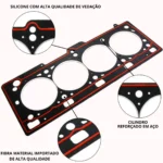 Junta Cabeçote Sob Medida PAK3 Kangoo Laguma 1.6 16v K4m - Imagem 6