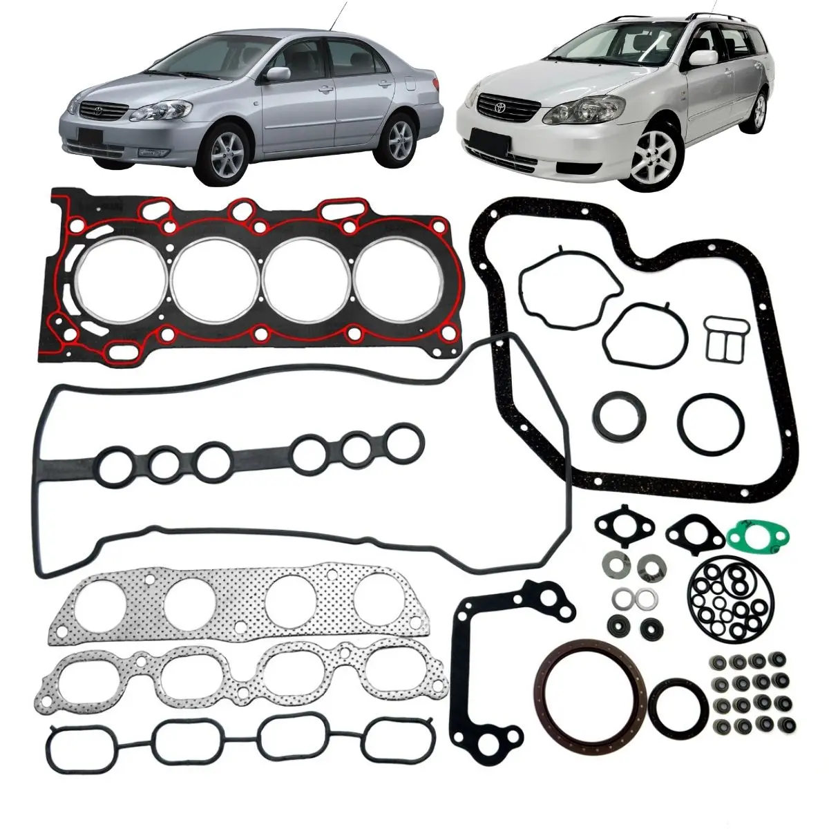 db320de33fe427dda92caf67e9a20ef4.jpg Jogo Junta Motor Com Retentor Corolla 1.6 1.8 16v Vvti 1zz - Imagem 1