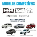 Kit junta superior retificação Fiat Freemont Jeep Compass Limitad Sport Dodge Journey 2.4 16V ED3 - Imagem 3