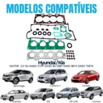 Kit Junta Superior Retentor Tucson I30 Elantra 2.0 16v G4gc - Imagem 3