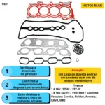 Kit Junta Superior Toyota Corolla 1.6 1.8 16v Vvti 1zz [FAB] - Imagem 3