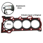 JUNTA Cabeçote Sob Medida 2mm Corolla 1.6 1.8 16v Vvti 1zz - Imagem 4