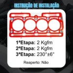 Junta Cabeçote INOX 0,60mm Renault Clio/Sandero / Peugeot 206 1.0 16V D4D/D4F/Hiflex - Imagem 5
