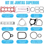 Kit de juntas inox range rover evoque freelander jaguar XC60 2.0 16v - Imagem 2