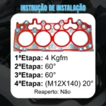 Junta Cabeçote Aço Inox Ford Ranger 2.5 8v Maxion Hs Tdi Diesel - Imagem 4