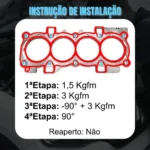 Junta Cabeçote INOX 0,88mm Focus  New Fiesta/México  Ecosport 16V 1.6 Zetec-S Sigma - Imagem 5
