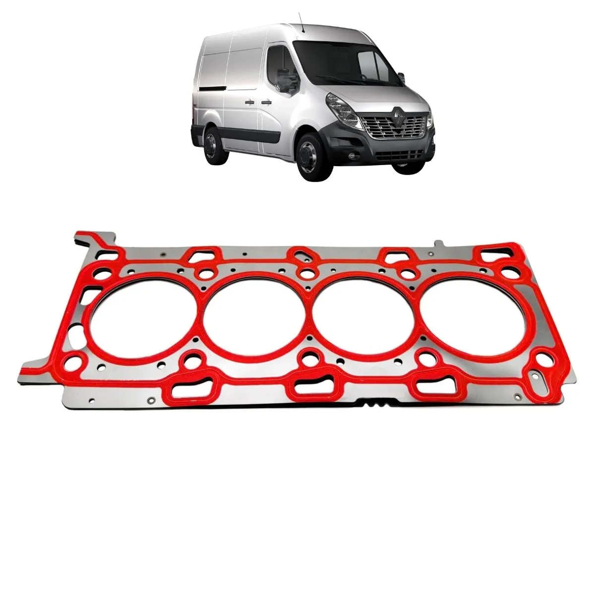 6ed5a978092ad4b3ea20c484ec129ba7.webp Junta Cabeçote Sobmedida Inox 1,25mm Renault Master III DCI PowerTrain 2.3 16V L4 M9T 710 Diesel - Imagem 1