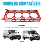 Junta Cabeçote Sobmedida Inox 1,35mm Renault Master III DCI PowerTrain 2.3 16V L4 M9T 710 Diesel - Imagem 4