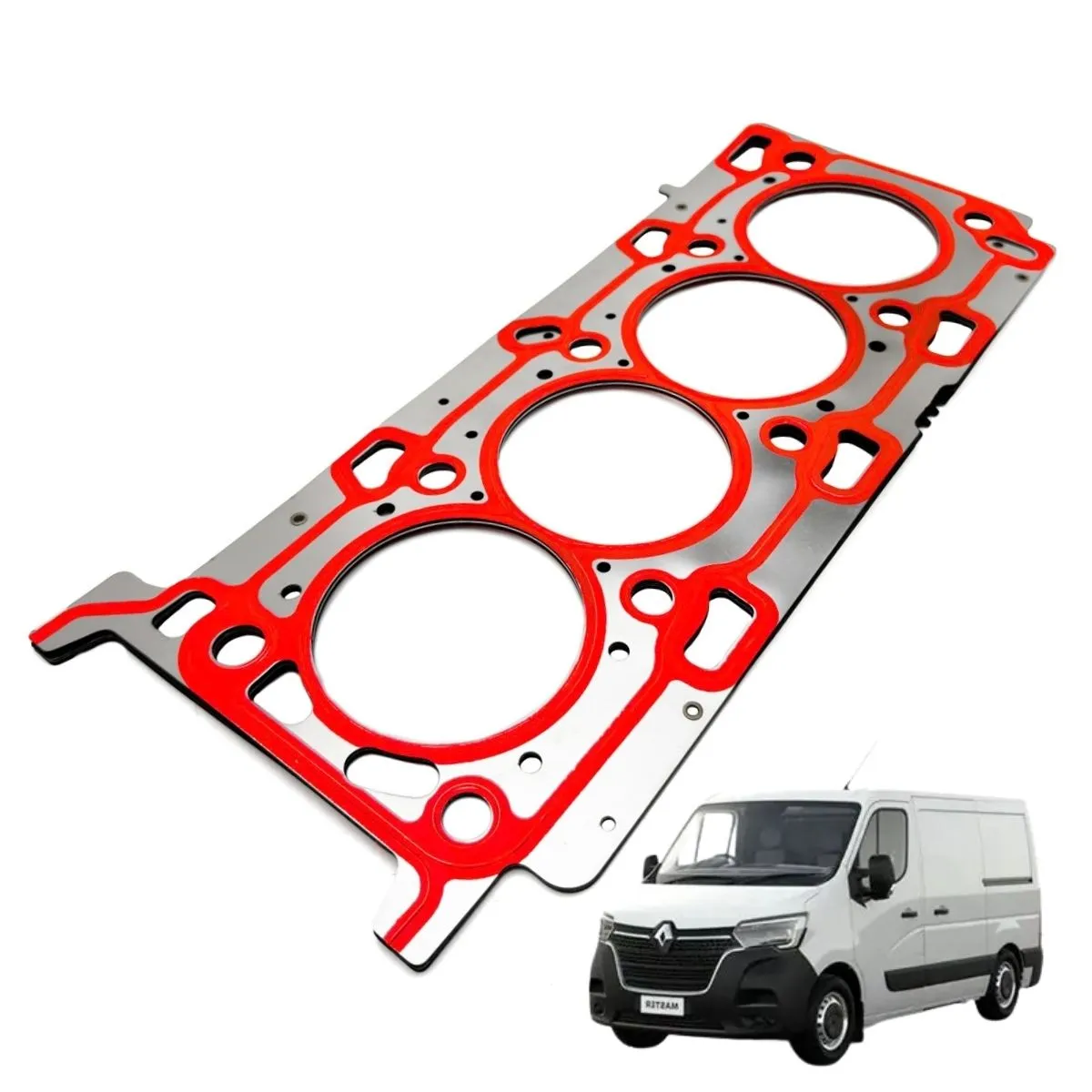 97dc5b46c6e3d3aeeb38a6bdd494387f.webp Junta Cabeçote Sobmedida Inox 1,35mm Renault Master III DCI PowerTrain 2.3 16V L4 M9T 710 Diesel - Imagem 1