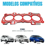 Junta Cabeçote INOX 0,88mm Focus  New Fiesta/México  Ecosport 16V 1.6 Zetec-S Sigma - Imagem 3